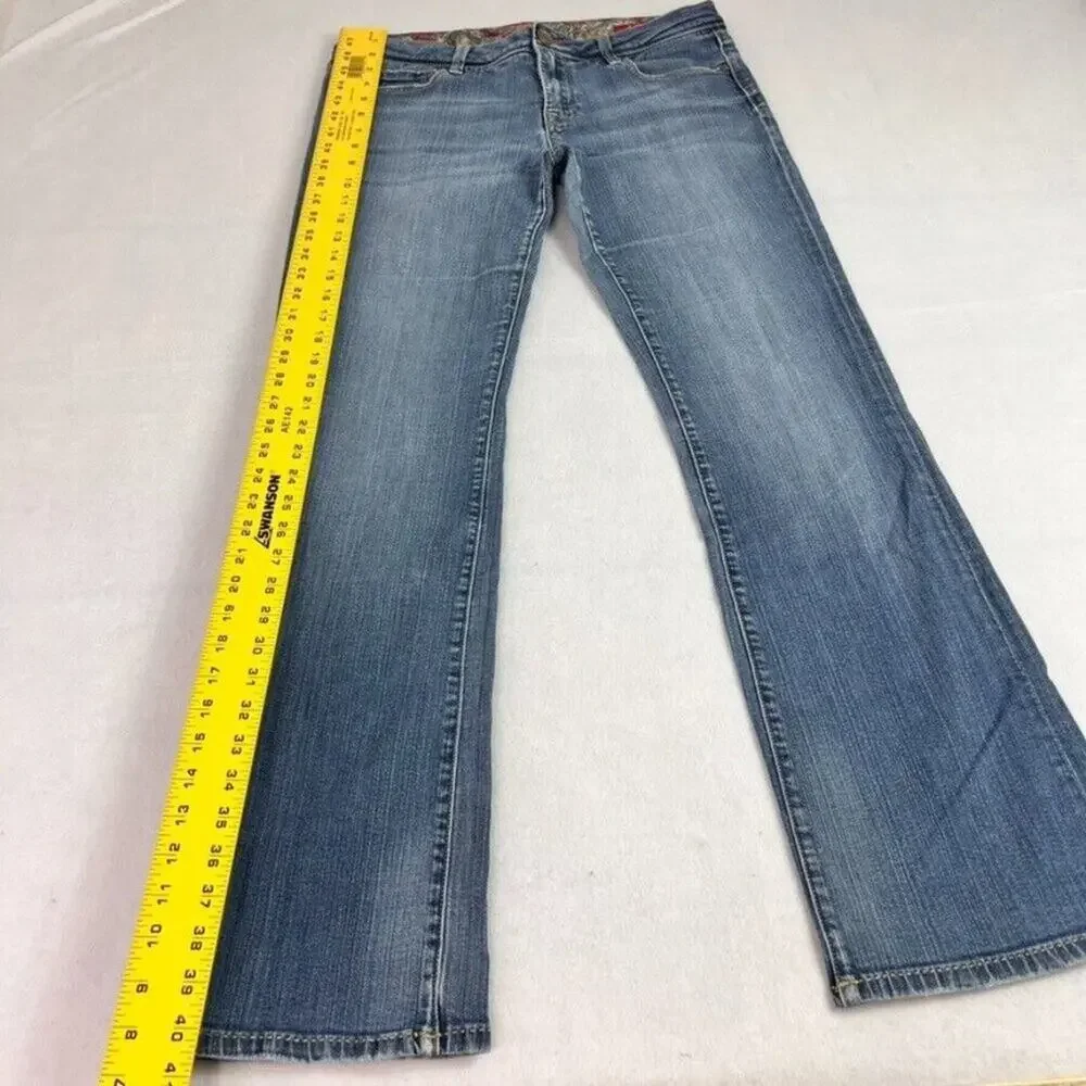Vigoss Jean Women 9 Milan Medium Blue Wash Denim Bootcut Low Rise Casual Cowgirl